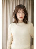 暗髪シースルーバング小顔外ハネミディアムTb2浦和20代30代40代
