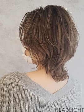 アーサス ヘアー デザイン 竹ノ塚店(Ursus hair Design by HEADLIGHT) ウルフレイヤーイメチェン外ハネボブ美髪ラベンダーミルクティー