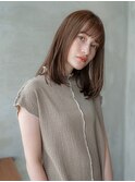 大人かわいい／20代30代／バングカット/オリーブベージュ