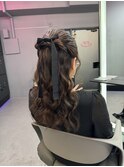ハーフアップ