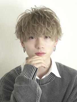 オーシャントーキョー 渋谷神南(OCEAN TOKYO) メンズショートラフマッシュブリーチカラーナチュラルマッシュ