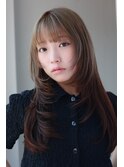 レディース20代30代40代◎卵型似合わせカットチェリーブラウン