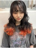 裾カラーオレンジ オレンジカラー オレンジデザイン