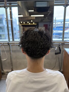 タメ(tame-) サーフカール/フェザーパーマ/ブルーブラック【都賀/メンズ】