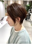 大人ショート/ショートボブ/白髪ぼかしハイライト/武蔵小杉