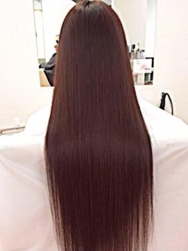 ルッソカナン(Lusso canaan) ワインレッド/バーガンディ/モーブブラウンロングストレート