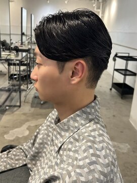 men's/メンズカット/リバースセンターパート/曲がる縮毛矯正