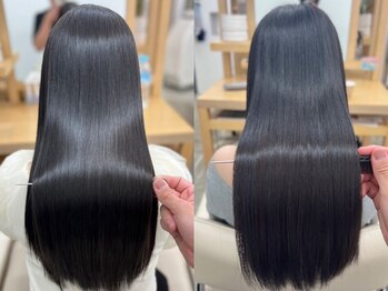 ソラ 広尾店(SORA)の写真/資生堂のサブリミック"酸熱トリートメント"を使い,髪のゆがみやダメージを補修し髪本来の艶を取り戻します!