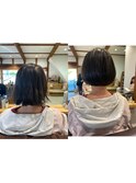 まとまりショートボブ