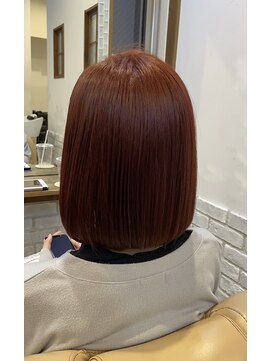 ミルク(MILK) ミニボブ×髪質改善トリートメント×白髪染め×チェリーブラウン