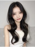 韓国風ロング×髪質改善×ベージュ×ロングヘアアレンジ