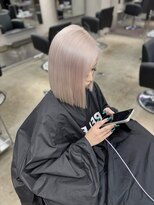 ペレ 原宿(PELE)&nbsp;ダークパープルナチュラルショート夏のヘアアレンジ原宿