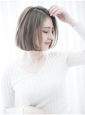 30代40代大人女性に人気の美シルエット前下がりボブ