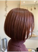 【大人かわいい】小顔ボブ 人気 切りっぱなし ぱつっとボブ