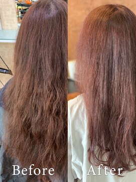 アークスヘアー 大人かわいいデザインカラー♪透明感ピンクラベージュ