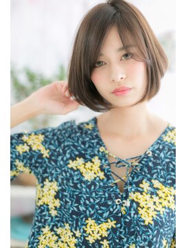 ミック ヘアアンドメイク アップ 駒込店(miq Hair&Make up) 小顔前下がりナチュラルアッシュミニボブa1