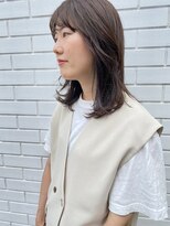 フェンヘアーアイス 中目黒(Fen.hair ici)&nbsp;ミディアムヘア　透明感カラー　ブリーチなし