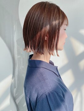 モリオ フロム ロンドン 大宮2号店(morio from London) 【なかじま ひびき】ベージュハイライト×外ハネワンレンボブ