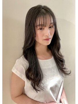 ヘアメイク カン プラスエフ(HAIR MAKE KANN+f) 暗髪　清楚　リバース巻き