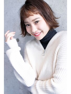 ラフィスヘアーリング 大津京店(La fith hair ring) 【La fith】外はねボブ×眉上バング