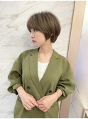 くびれヘア/韓国　フェイスレイヤー　グレージュカラー 髪質改善