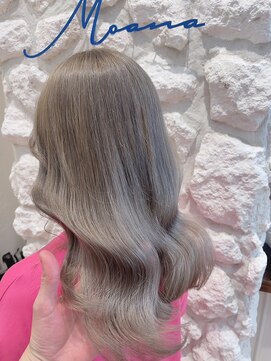 ロア 中目黒(loa) レイヤーロング/グレーベージュ/黒髪/前髪パーマ[中目黒]