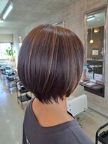 ヘアメイク アージュ 天神西通り店(HAIR MAKE age)&nbsp;30代40代立体感シークレットハイライト×ナチュラルブラウン