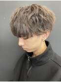 【メンズカット×波巻きパーマ】