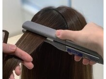 *ヘアアイロンでシールド効果を定着*