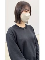 サンド 鹿児島中央(sand)&nbsp;ボブ　フルバング　ハッシュカット　イメチェン　似合わせカット