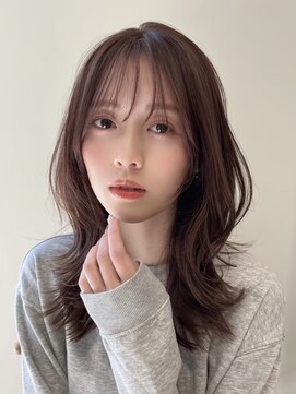 ノイ(noi) 顔周りレイヤーカットグレージュカラーくびれボブベージュカラー