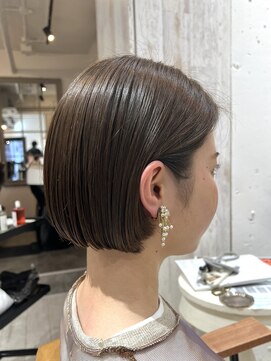 リビュー(re view) 《re view》ミニボブ×オリーブアッシュカラー