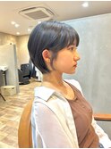 【大人ショートカット】ひし形ショートボブ前髪あり20代30代40代