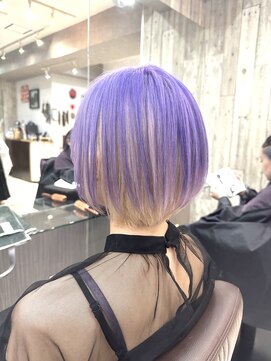 トムキャット(TOM CAT) ブリーチ　インナーカラー　ラベンダーとホワイト