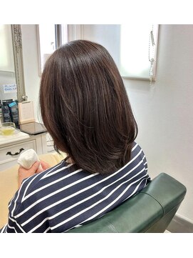 ヘアアトリエ ナイン 岡部店(hair atelier nine) メルティーカラー/似合わせカット/ウェーブミディアム/福島市