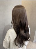 ショコラブラウン透明感ベージュ ツヤ髪ウェーブロング
