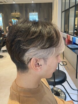 ダブル(W) メンズ/バングカラー/ブリーチカラー/韓国スタイル