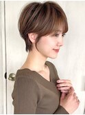 似合わせ ショート ボブ 30代 40代 小顔 新宿 ひし形 前上がり
