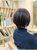 丸みが可愛いショートボブ