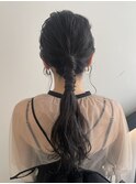 フェミニンロングウェーブミディアム着物ヘア成人式卒業式吉祥寺