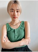 【Lloyd 大宮】ホワイトベージュ×ハンサムショート