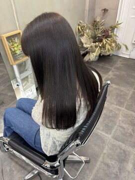 ファビ 渋谷(Fab) くびれヘア/暗めカラー/アプリコットオレンジ/縮毛矯正