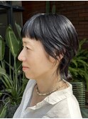 30代40代50代大人ウルフショート似合わせ小顔カット前髪あり