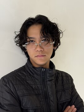 コンベックス(convex) 【メンズ】センターパート×グランジパーマ