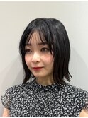 上品ボブ フレアボブ &nbsp;ミニボブ 外はね　ダークブラウン