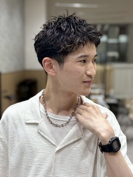 ルーズショート/ピンパーマ/短髪パーマ/豊洲