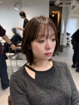 ザシェノンウメダ(THA CHAINON UMEDA) イメチェン/ピンクベージュ/アンブレラカラー/前髪/心斎橋