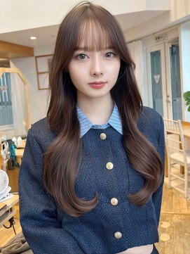 バイオレット 表参道店(Violet) レイヤーカット韓国巻き顔周りカットグレージュブラウン触覚