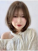 Say.レイヤーミディアムハッシュカット顔周りカットレイヤーボブ