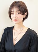 くびれレイヤー/丸みショートボブ似合わせカット春カラーp志木